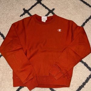 Burnt Orange Champion Reverse Weave crew neck